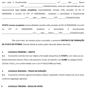 Contrato de Jogador de Base